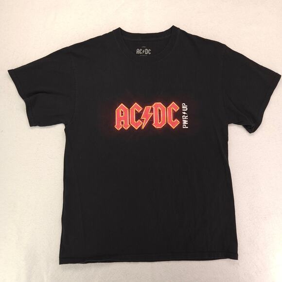 ACDC Band Crew Neck Short Sleeve Graphic T Shirt Mens Size Large L Black - Picture 2 of 9